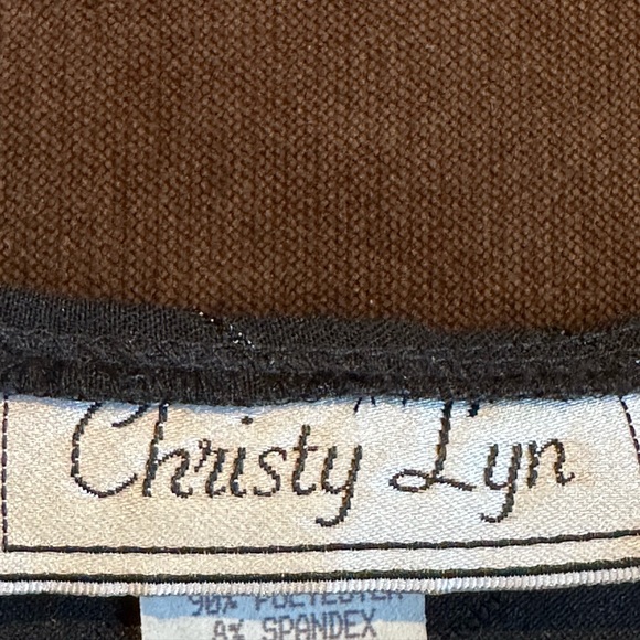 Chrusty Lyn Long Maxi Dress W Black Sequence Glitter Asymmetrical Stripes SZ 14 - Picture 10 of 12